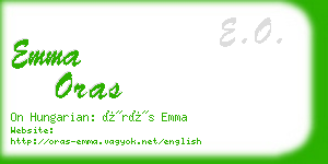 emma oras business card